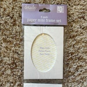 Paper Mini Frame Set Pack of 6 Details & Accessories